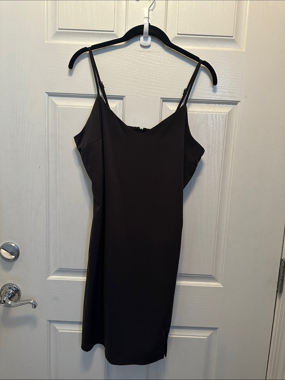 Women's Black Spaghetti-Strap Mini Dress